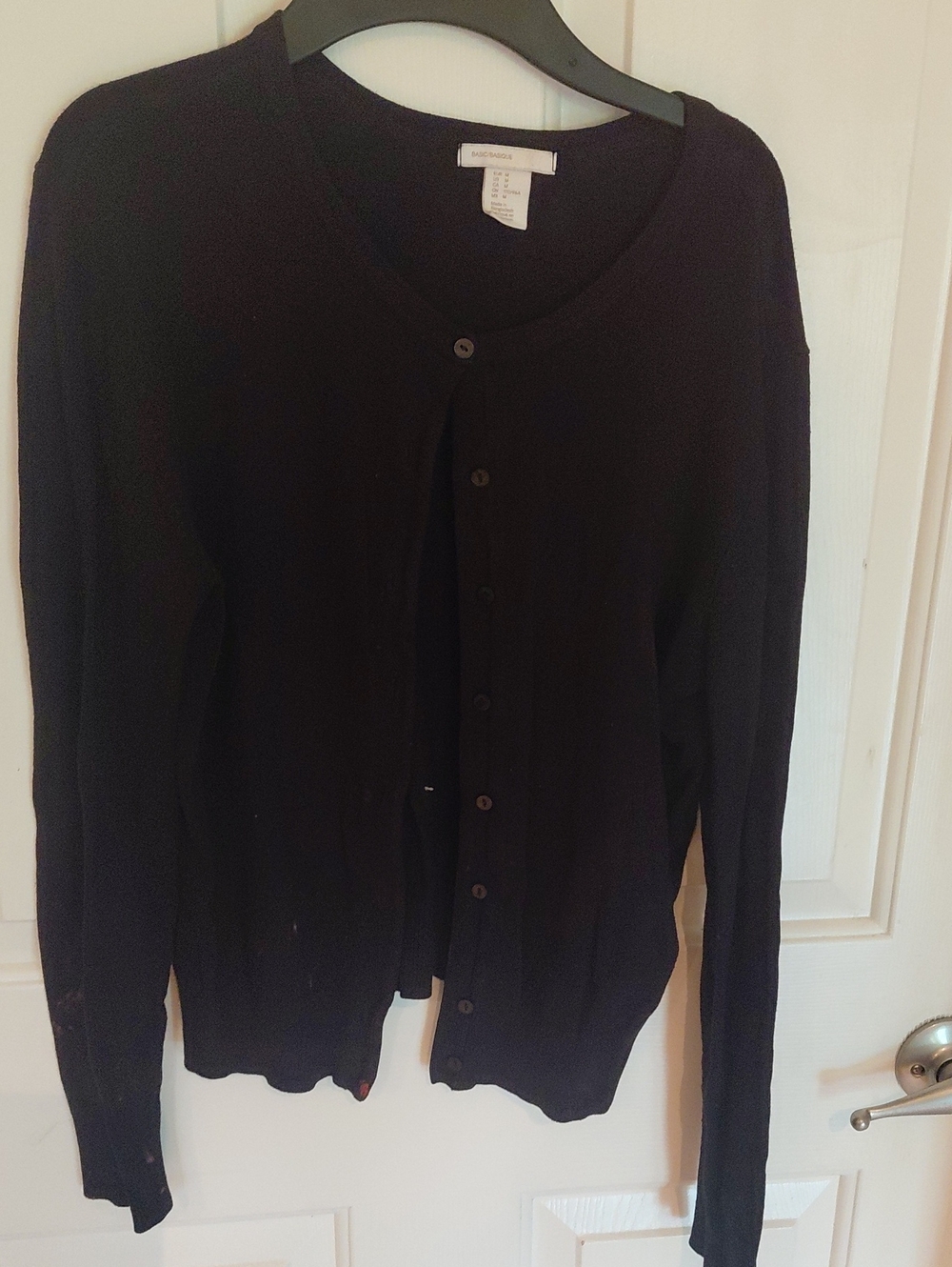 H&M Black Men's Button-Front Cardigan